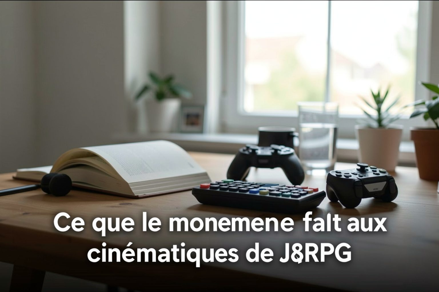 Illustration : un clap de cin&eacute;ma pos&eacute; pr&egrave;s d&rsquo;une manette de jeu, dans la lumi&egrave;re d&rsquo;un projecteur.